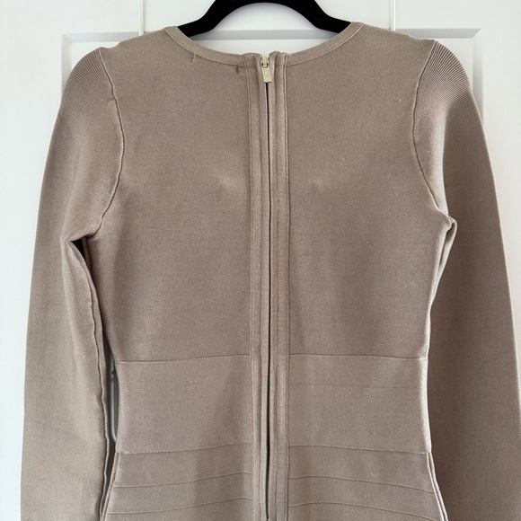 Vintage Y2K Marciano taupe gray long sleeve bodycon bandage dress - Medium - Picture 4 of 6